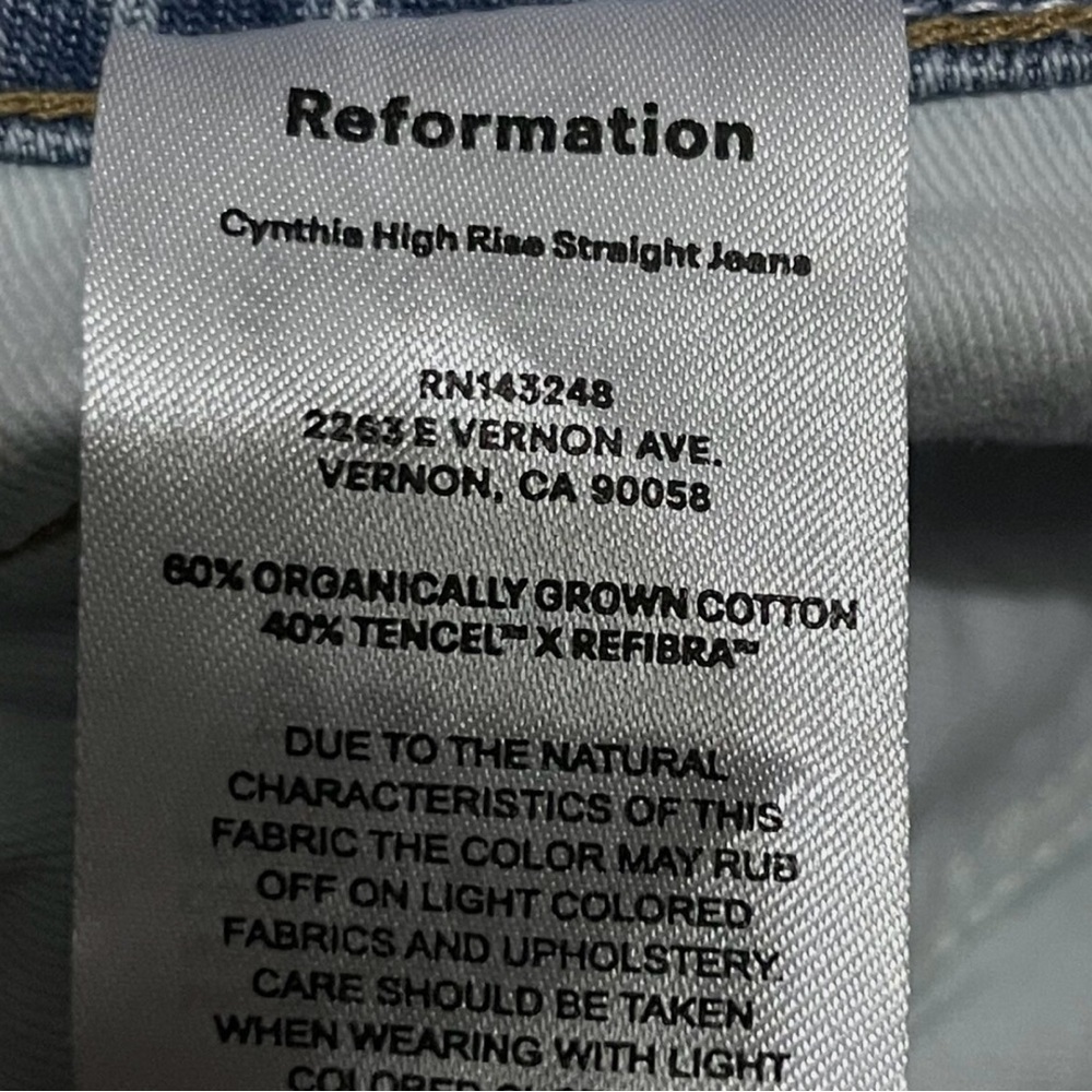 Reformation Cynthia women’s high rise embroidered star fly button jeans size 29 - Picture 10 of 12
